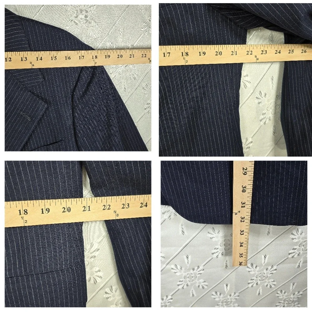 VTG Brooks Brothers Brooksgate Pinstripe Blazer Men 42‎ Wool USA Union Made LOOK
